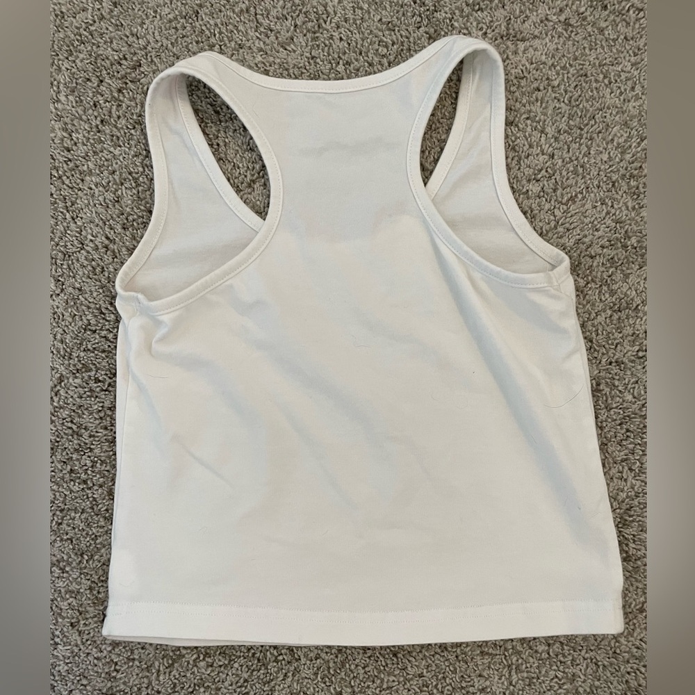 White Racerback Tank - Picture 2 of 2